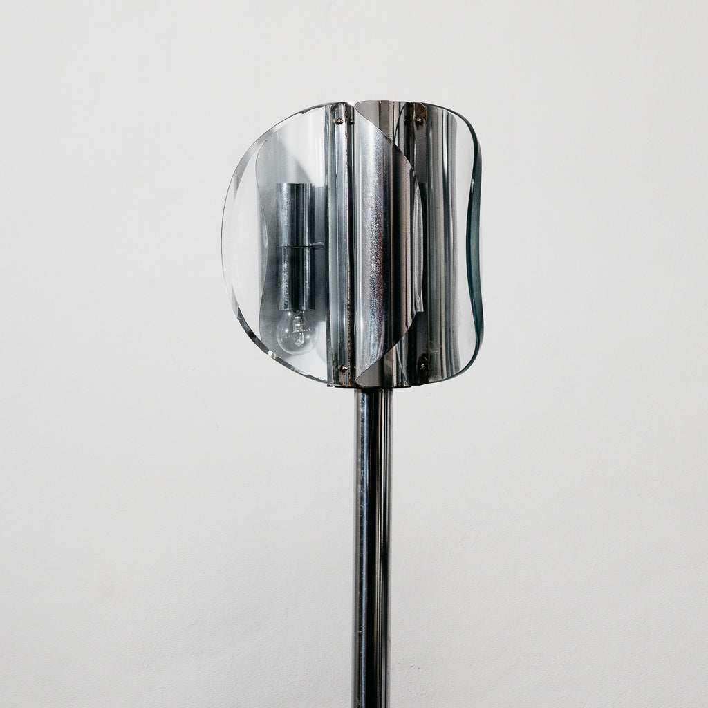Lampada Da Pavimento Stile Fontana Arte Vintage Design 1970’s Modernariato