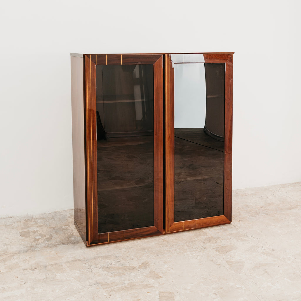 Vetrina In Palissandro Monumentale Zebrawood Lacquered Mid-Century Design 1970