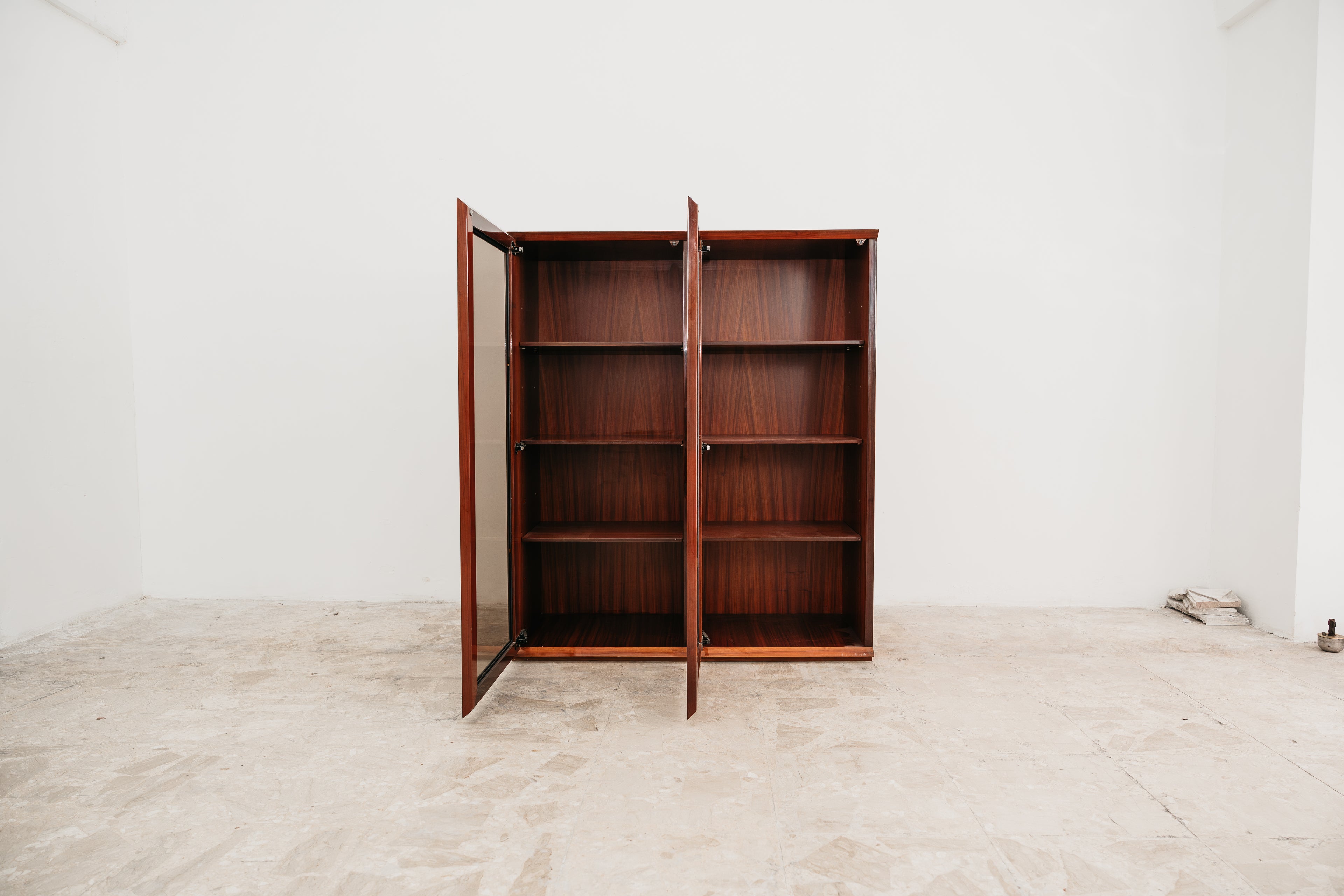 Vetrina In Palissandro Monumentale Zebrawood Lacquered Mid-Century Design 1970