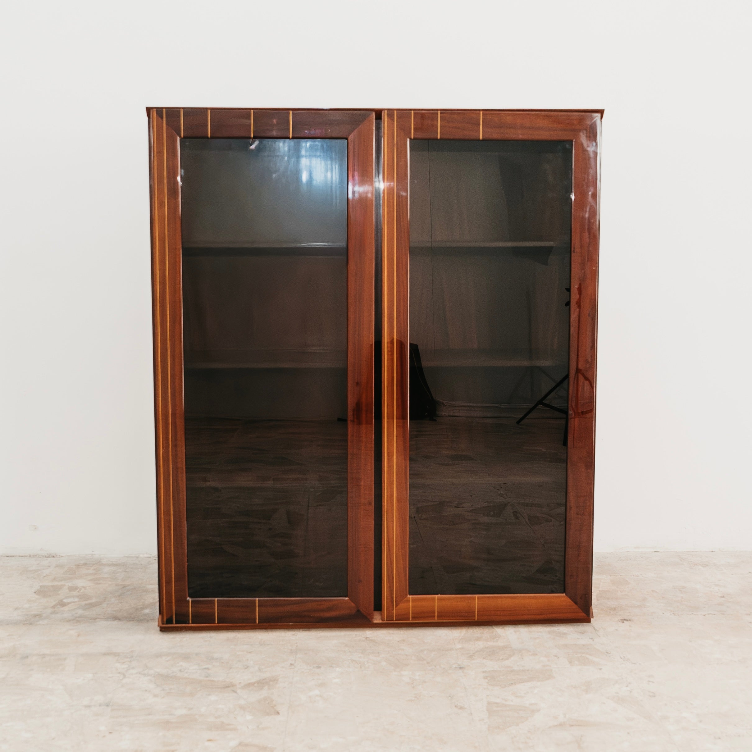Vetrina In Palissandro Monumentale Zebrawood Lacquered Mid-Century Design 1970