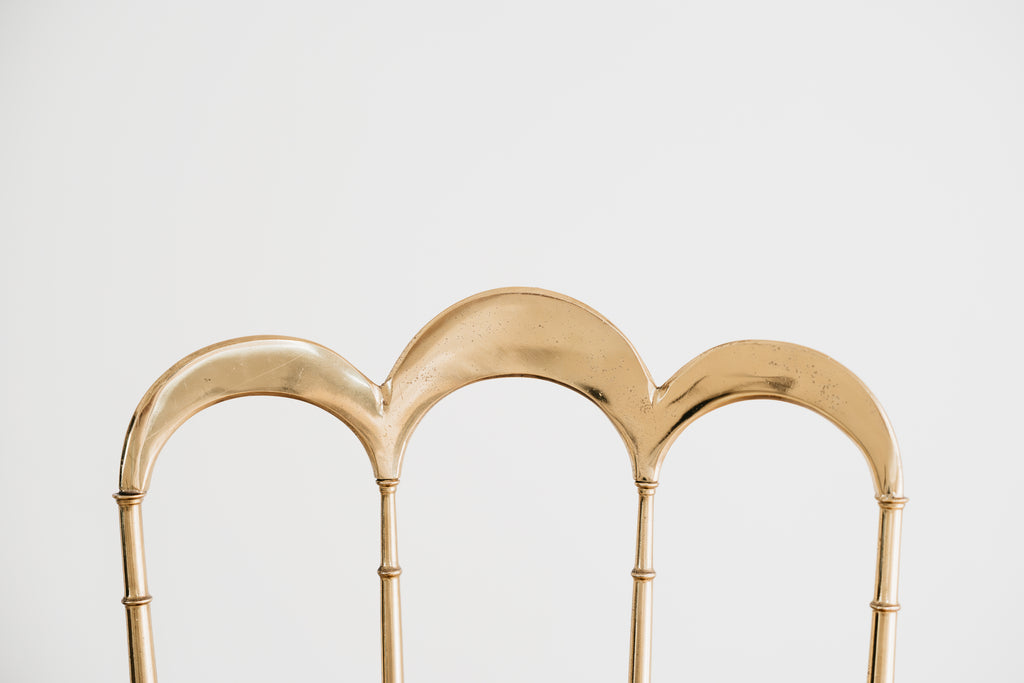 Sedia In Ottone Chiavari Vintage Mid-Century 1950’s Design