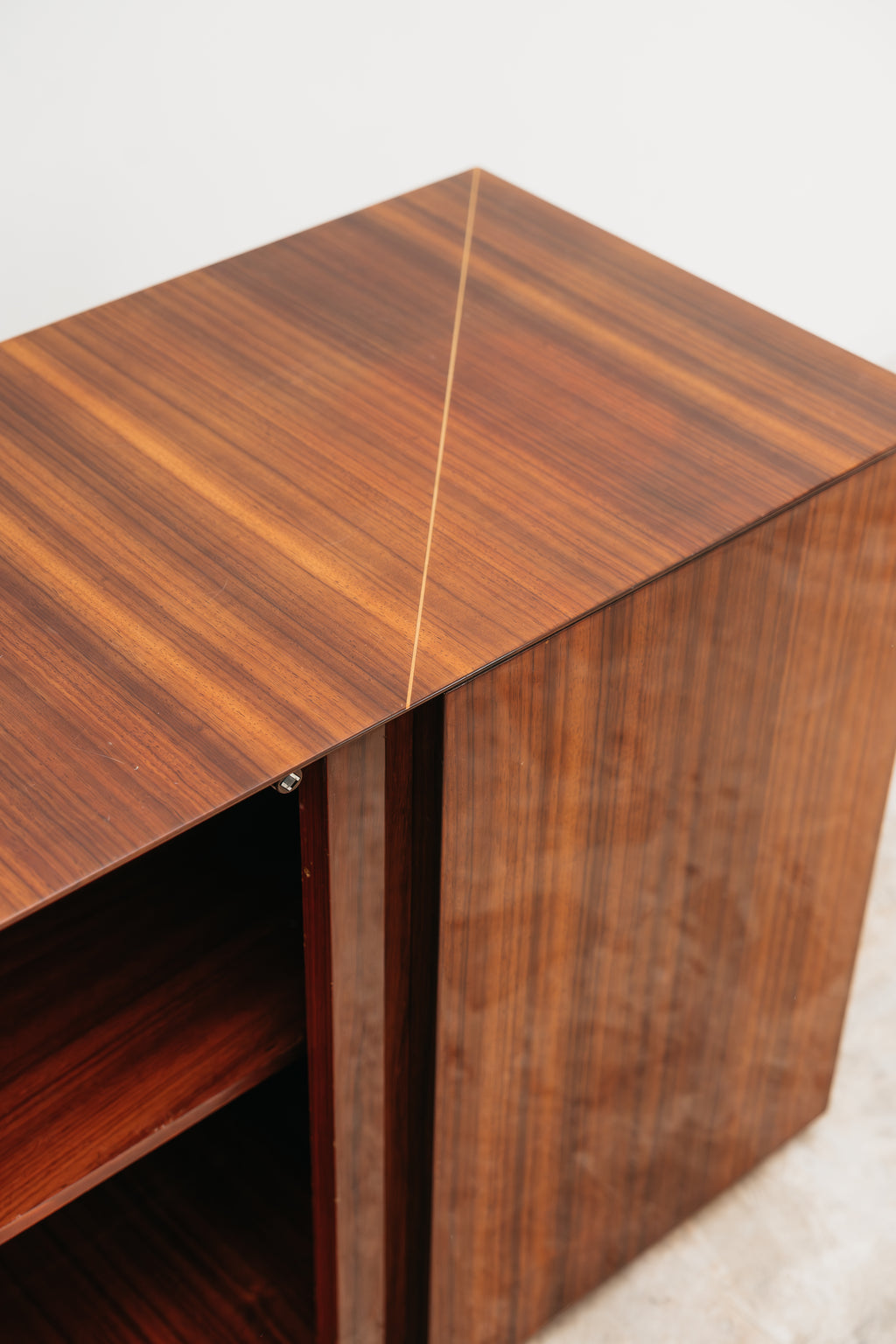 Credenza In Palissandro Monumentale Zebrawood Lacquered Mid-Century Design 1970