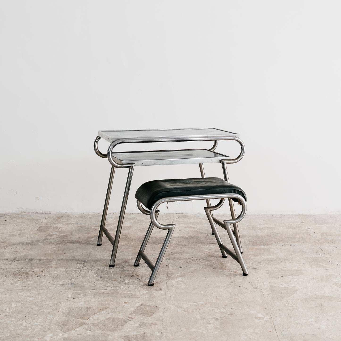 Piccola Scrivania Con Sedia Bauhaus Vintage Anni 40 Design Modernariato