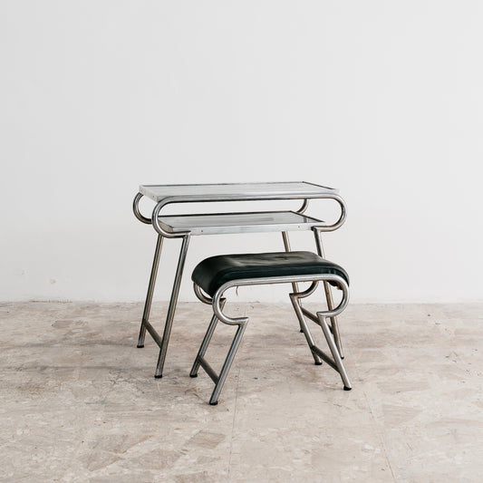 Piccola Scrivania Con Sedia Bauhaus Vintage Anni 40 Design Modernariato