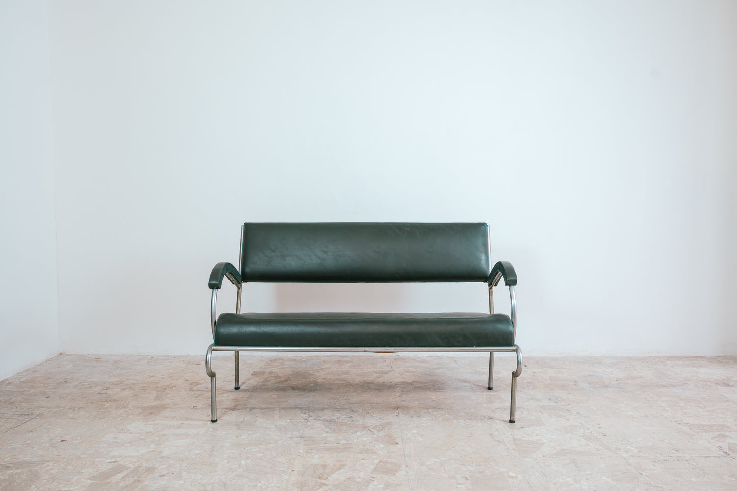 Divanetto Bauhaus Cantilever Anni ‘40 In Acciaio Tubolare Design Modernariato