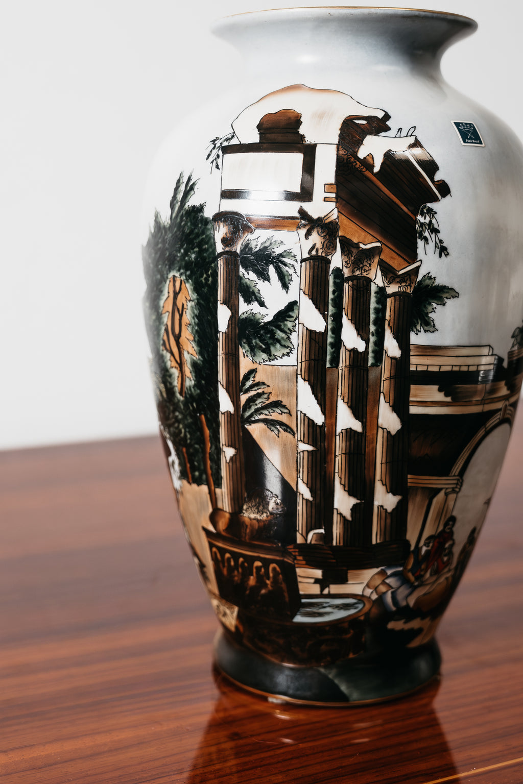 Vaso Ceramica Decoro Vecchia Faenza Rarissimo Anni ‘60 Design Art