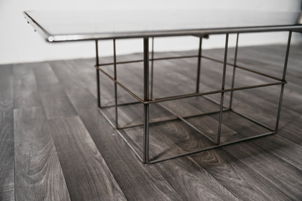 Coffee Table In Acciaio Design Industriale Modernariato 1970’S