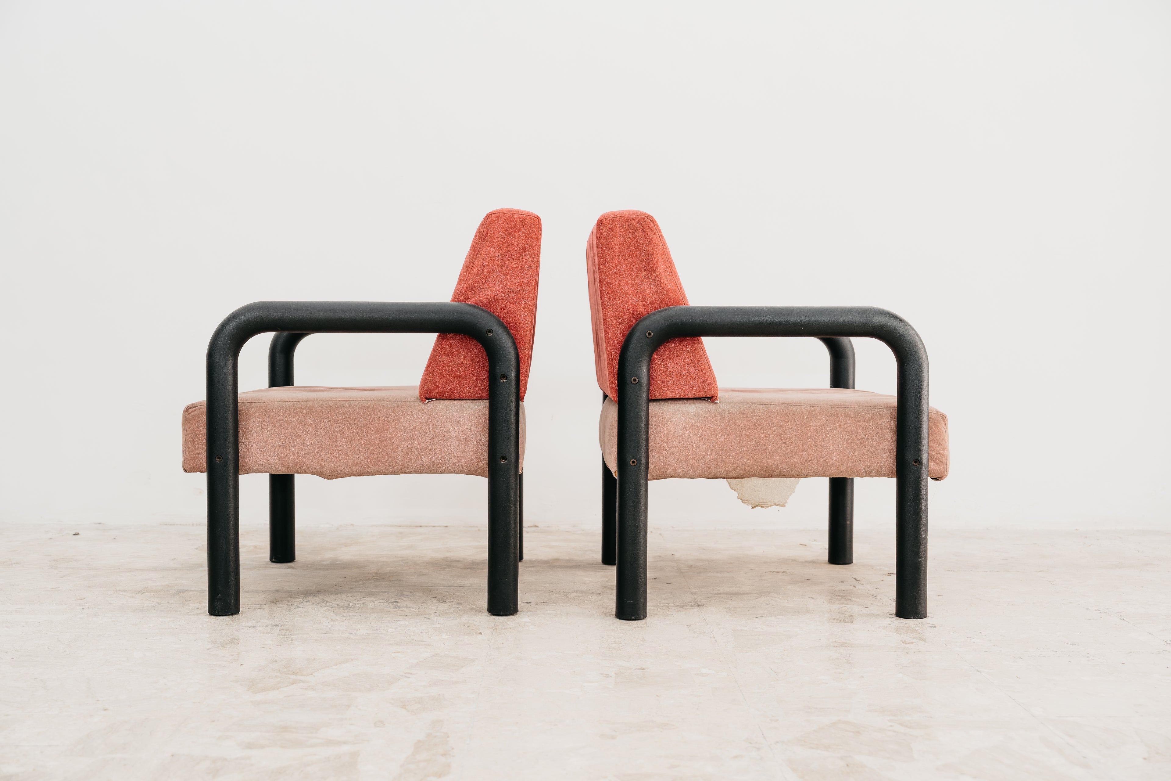 Coppia Di Poltrone Postmoderne Memphis Style Anni ‘80 Design Modernariato