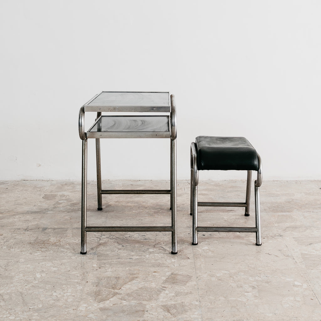 Piccola Scrivania Con Sedia Bauhaus Vintage Anni 40 Design Modernariato