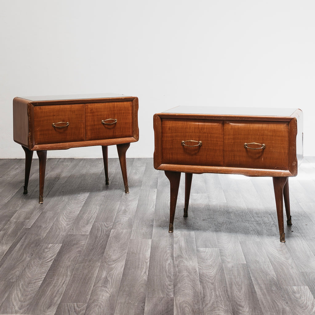 Coppia Di Comodini Gio Ponti Style Mid-Century 1950’s Modernariato Design