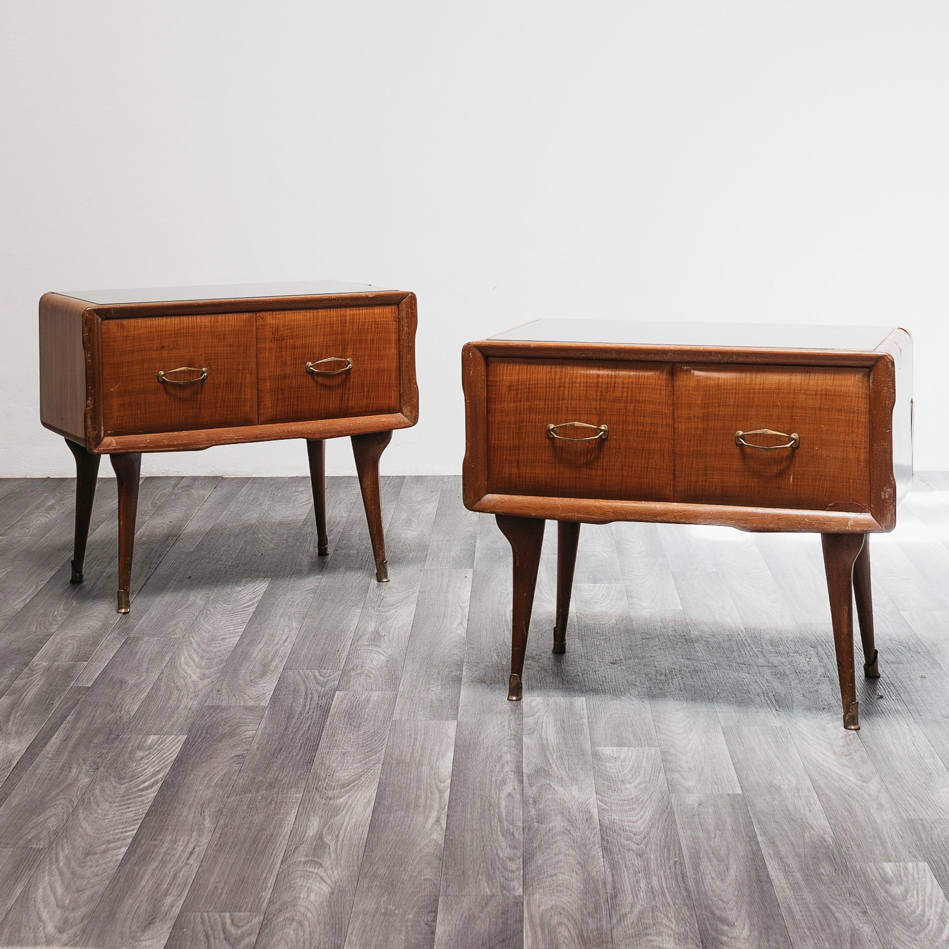 Coppia Di Comodini Gio Ponti Style Mid-Century 1950’s Modernariato Design