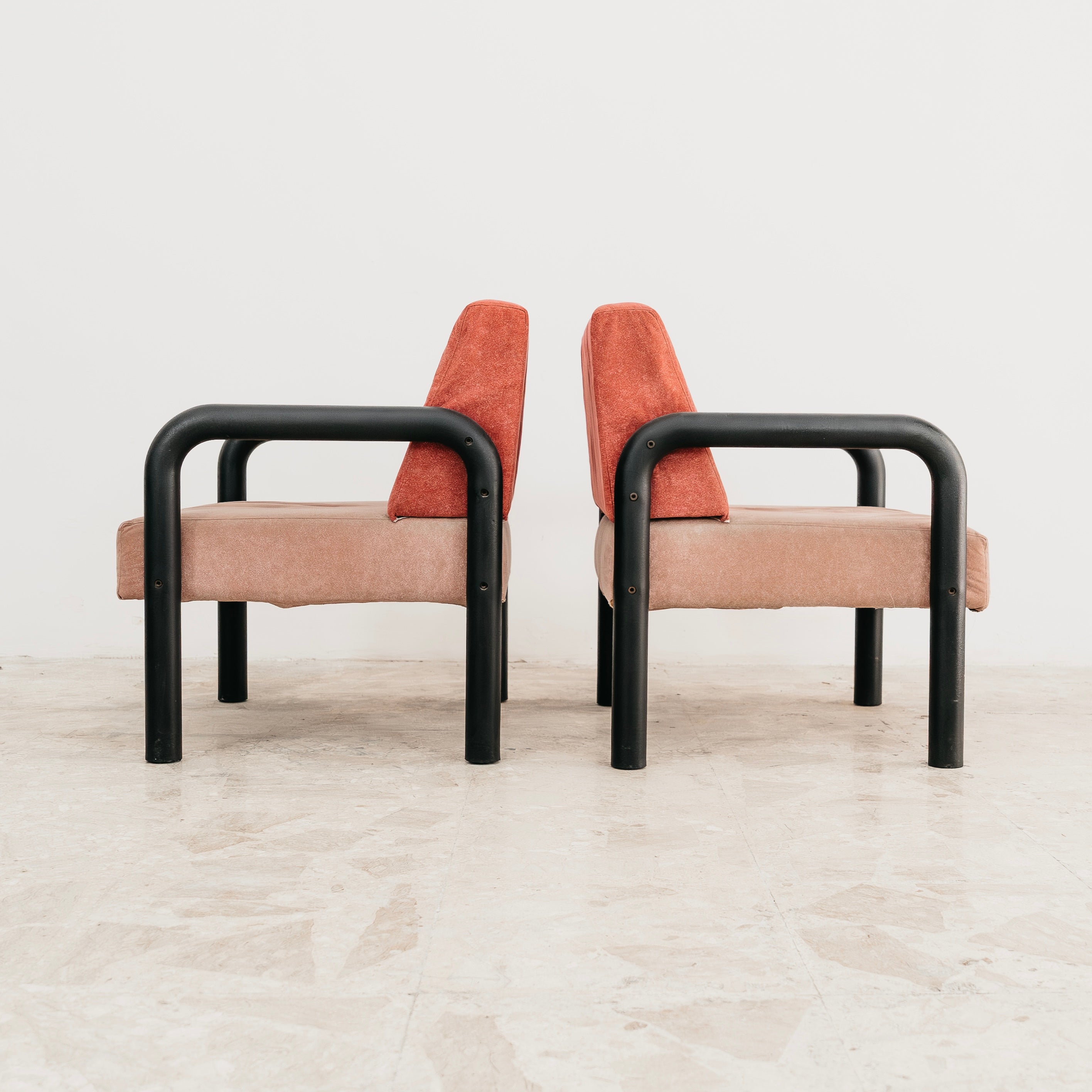 Coppia Di Poltrone Postmoderne Memphis Style Anni ‘80 Design Modernariato