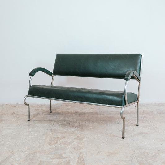 Divanetto Bauhaus Cantilever Anni ‘40 In Acciaio Tubolare Design Modernariato
