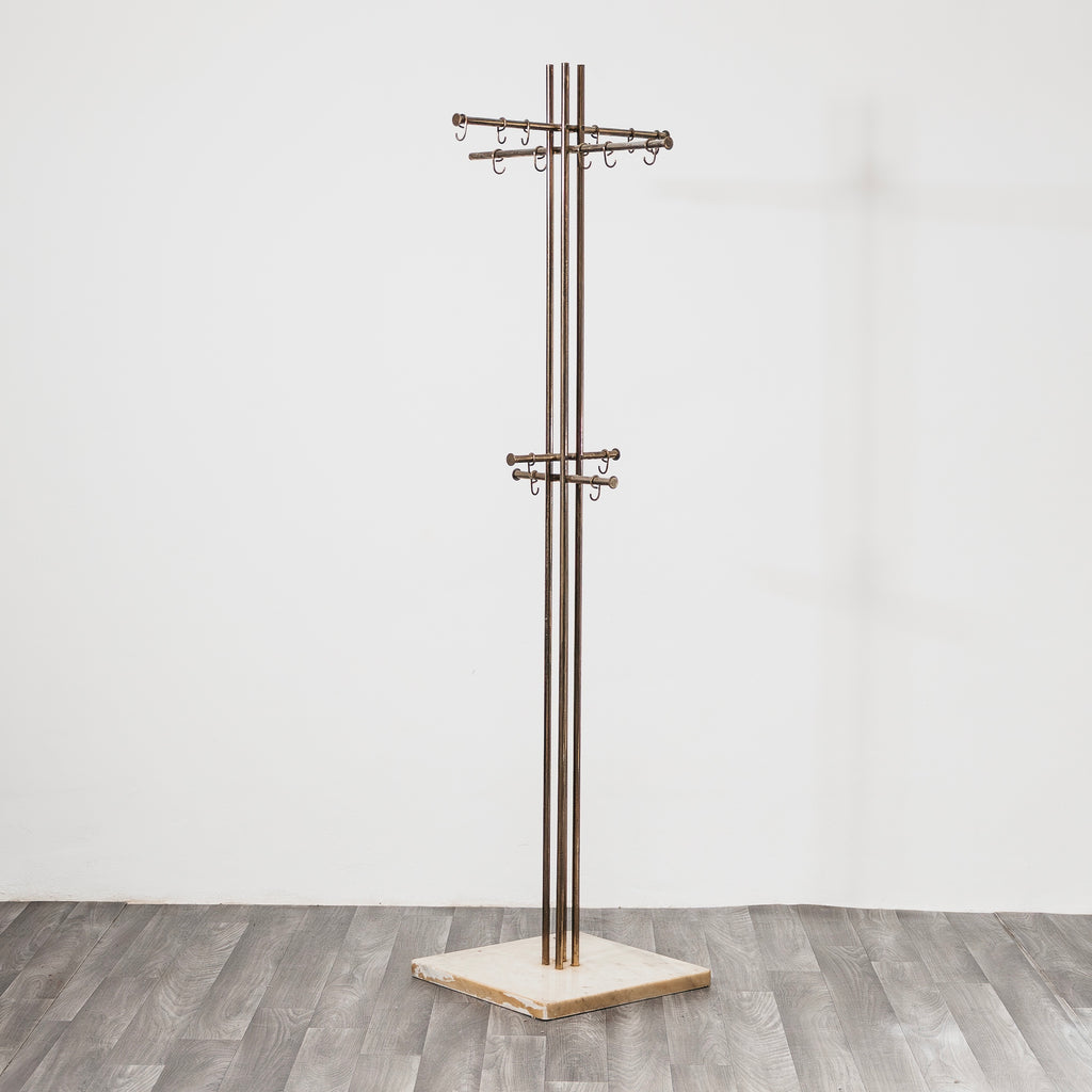 Renato Zevi Metalarte Appendiabiti Marmo E Ottone Design Modernariato