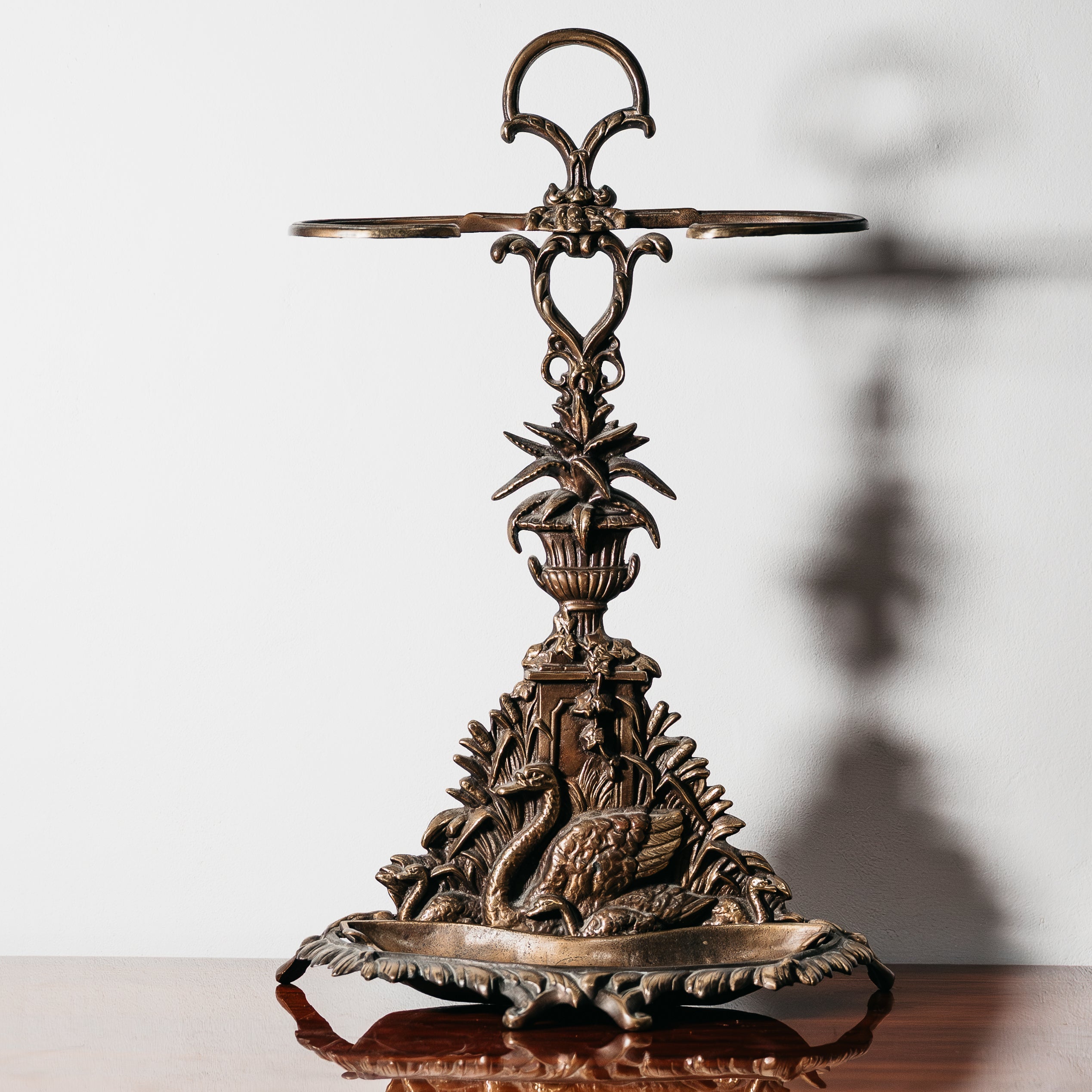 Portaombrelli Art Nouveau in ottone Francia, anni '60 Vintage Design