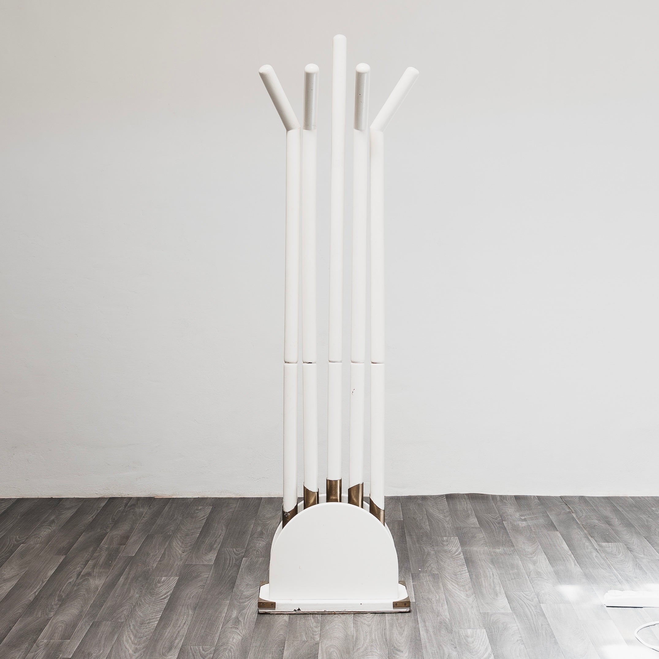Appendiabiti Vintage Post-Modern Design Modernariato Anni ‘80 Legno e Ottone