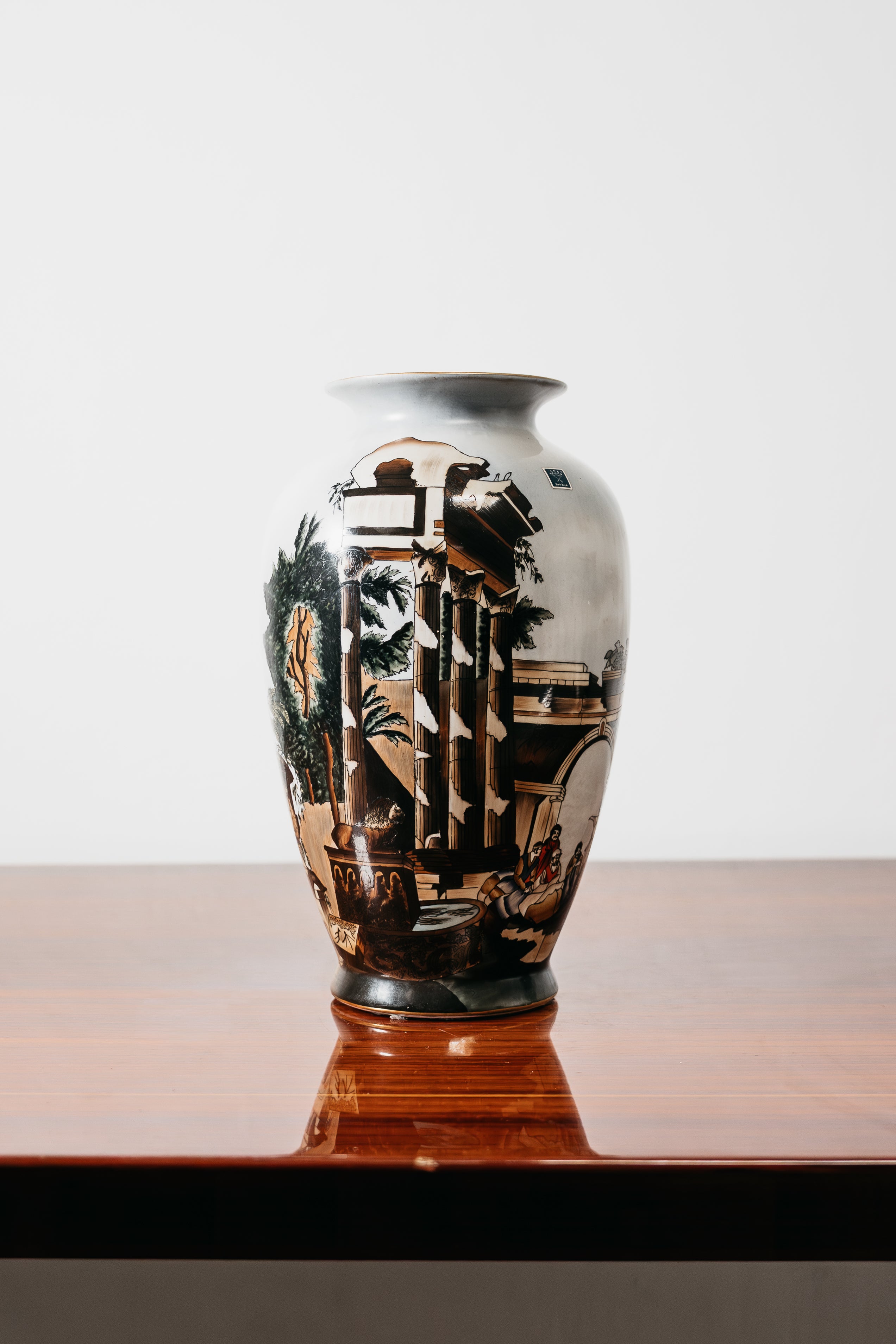 Vaso Ceramica Decoro Vecchia Faenza Rarissimo Anni ‘60 Design Art