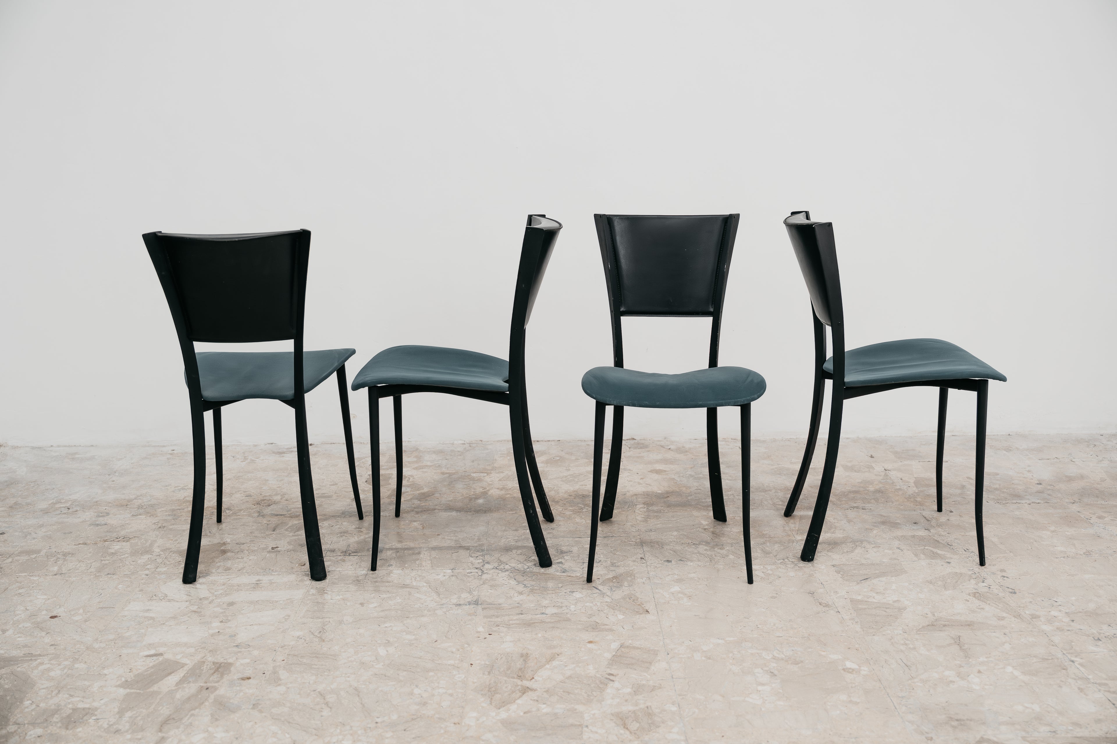 Set Da Pranzo 4 Sedie Design Made In Italy Anni 80 Postmodern Modernariato