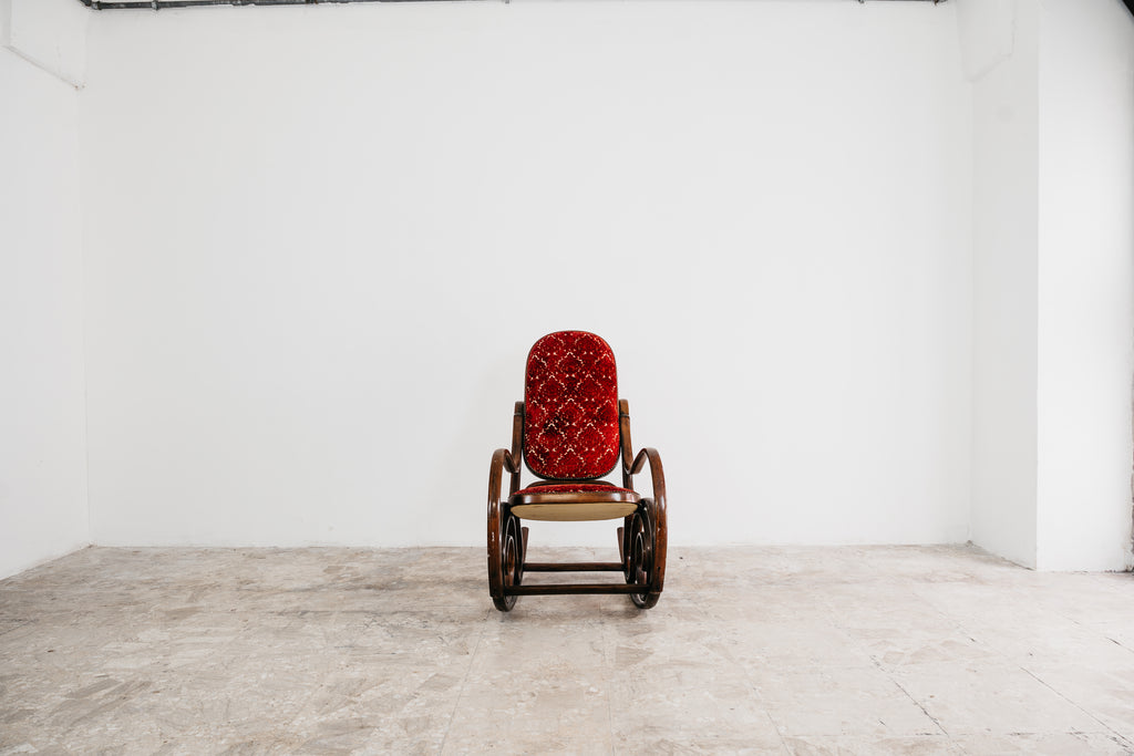 Poltrona A Dondolo Thonet Vintage Mid-Century Design