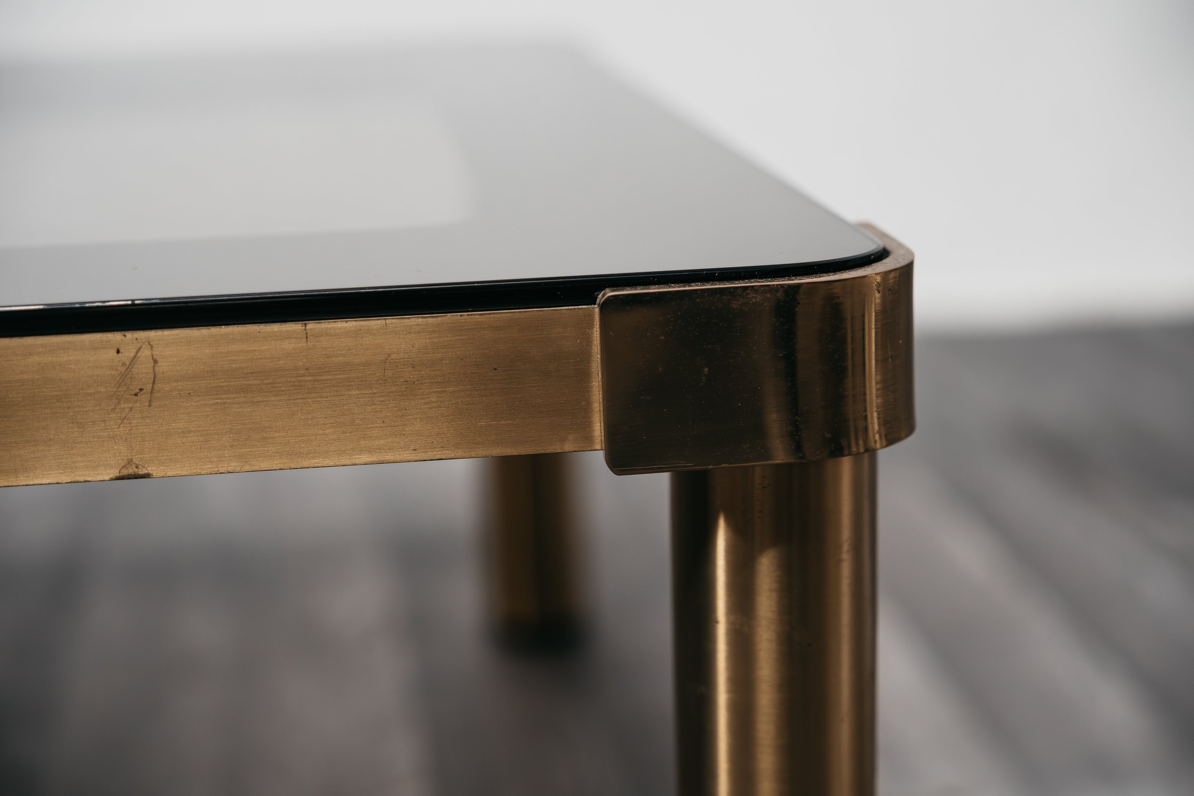 Coffee Table Basso Vintage Ottone Hollywood Regency Anni ‘70