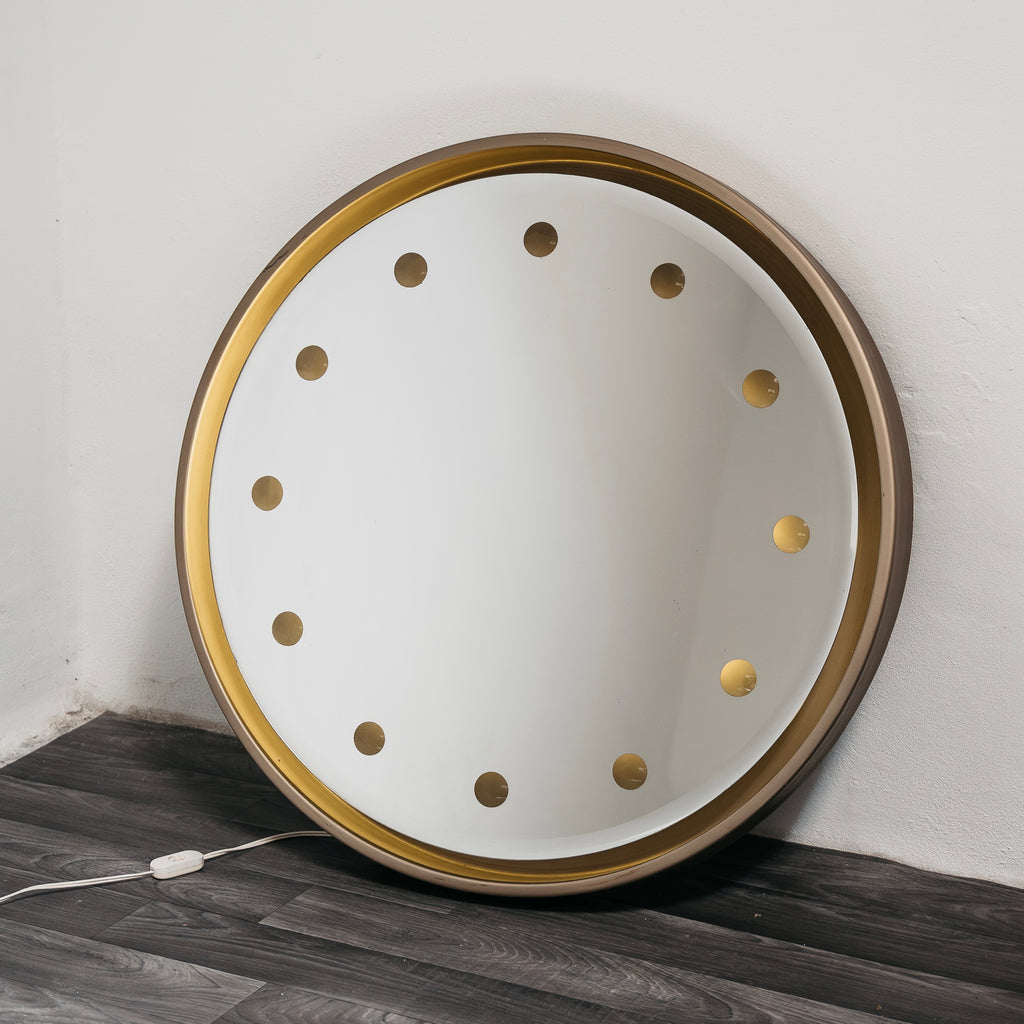 Rimadesio Specchio Retroilluminato Hollywood Regency 1970’s Design Modernariato