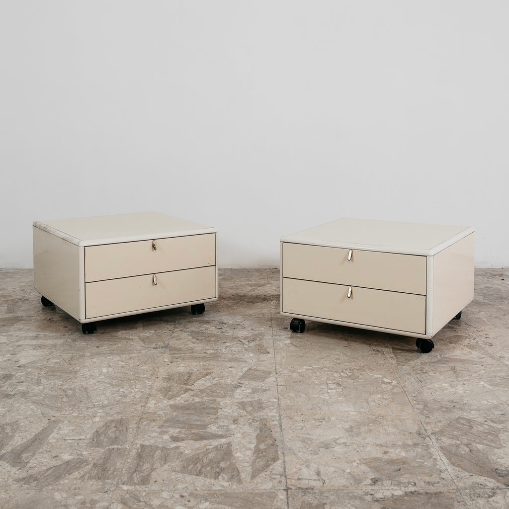 George Coslin Coppia Di Comodini Longato Hennè 1970 Modernariato Design