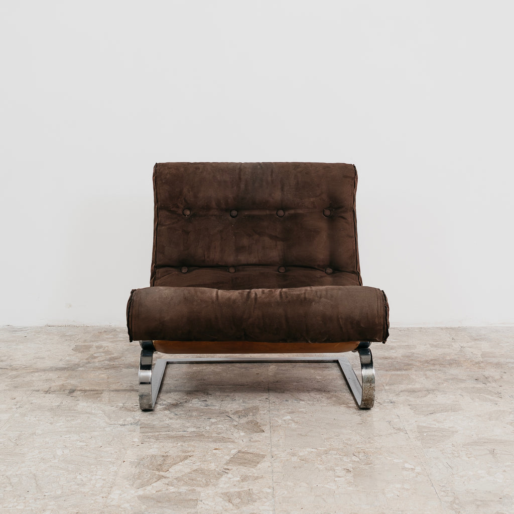 Renato Balestra Cinova 1973 Poltrona Design Acciaio Cromato Modernariato