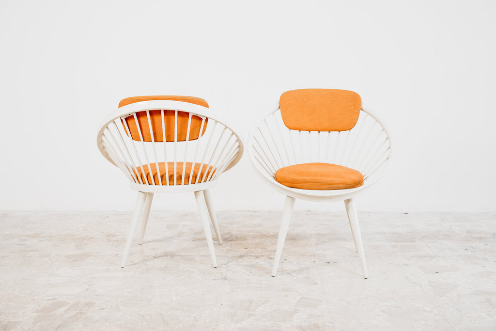 Yngve Ekström Mod.Circle Coppia di Poltroncine Design Scandinavo Anni ‘60