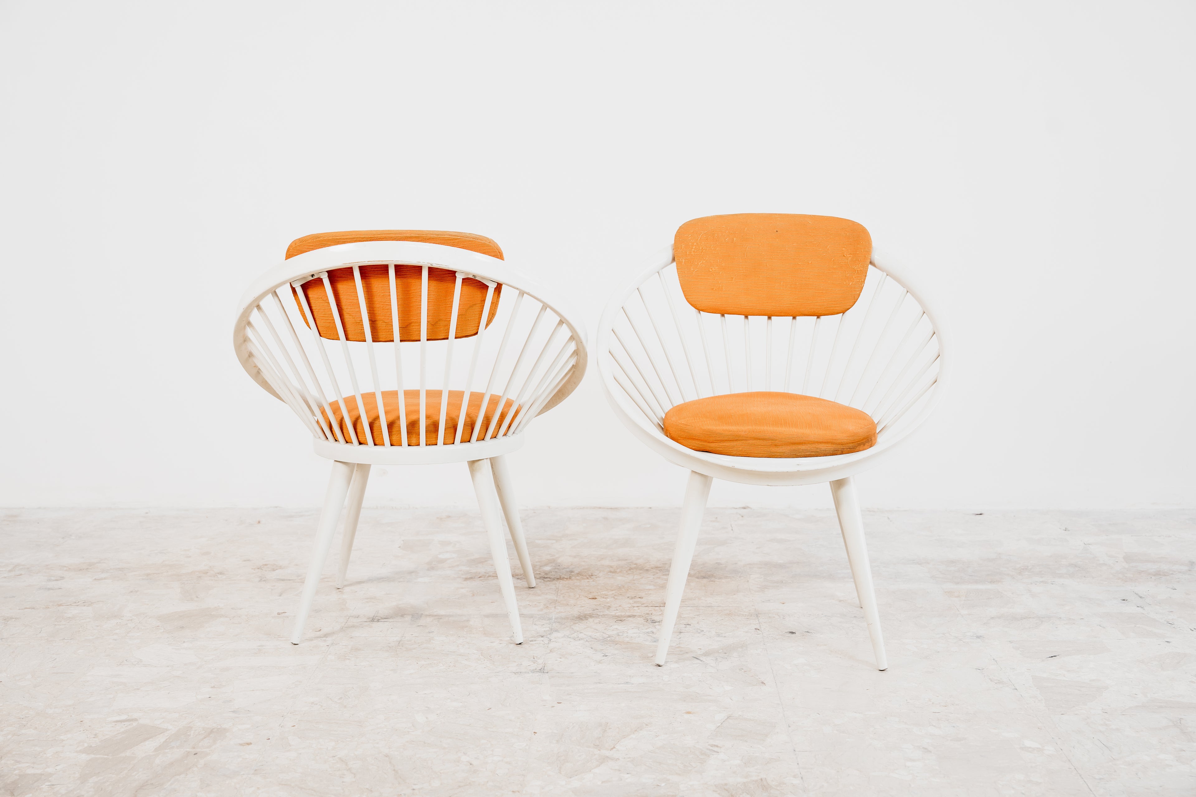 Yngve Ekström Mod.Circle Coppia di Poltroncine Design Scandinavo Anni ‘60
