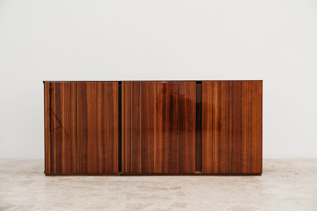 Credenza In Palissandro Monumentale Zebrawood Lacquered Mid-Century Design 1970