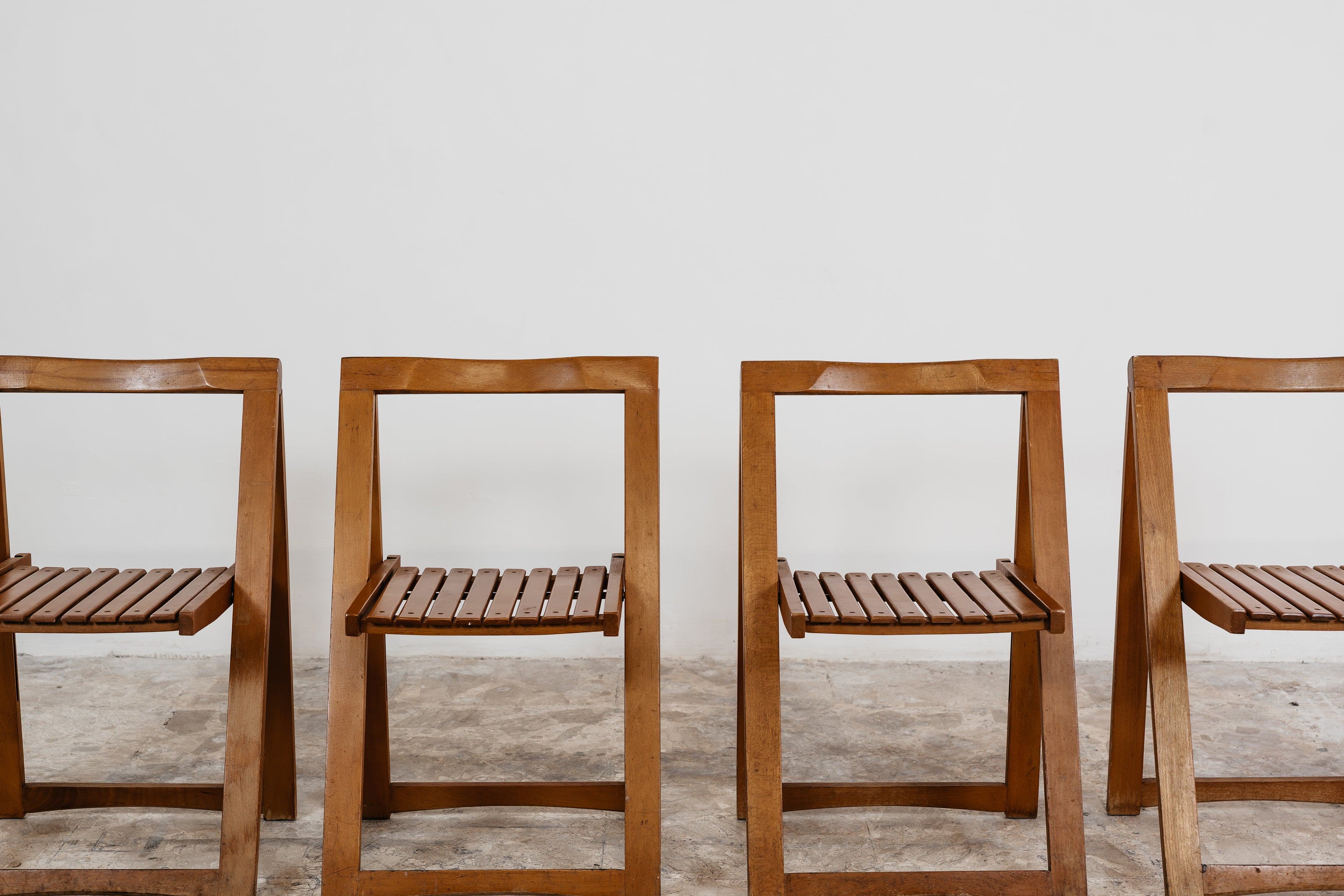 Aldo Jacober Per Alberto Bazzani 4 Sedie Mod. Trieste Anni ‘60 Design Vintage