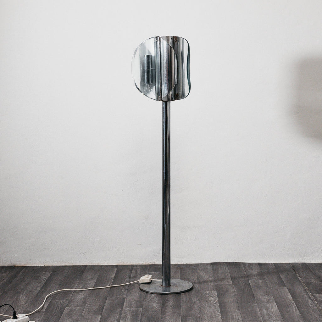 Lampada Da Pavimento Stile Fontana Arte Vintage Design 1970’s Modernariato