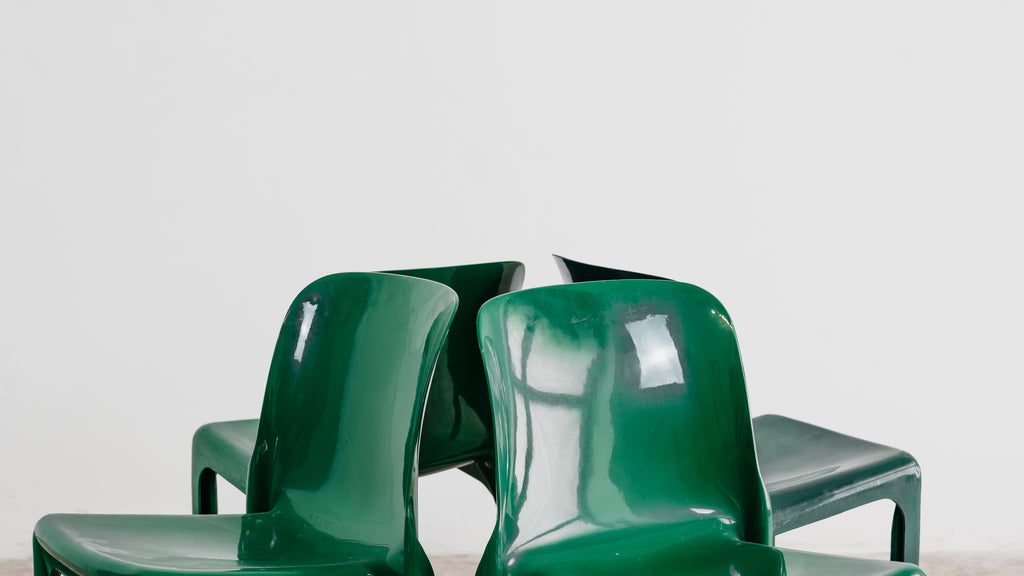Set 4 Sedie Selene Artemide Vico Magistretti Design Anni 60