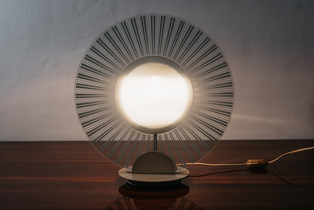 Lampada Di Design Postmoderno in Vetro Anni 80 Vintage
