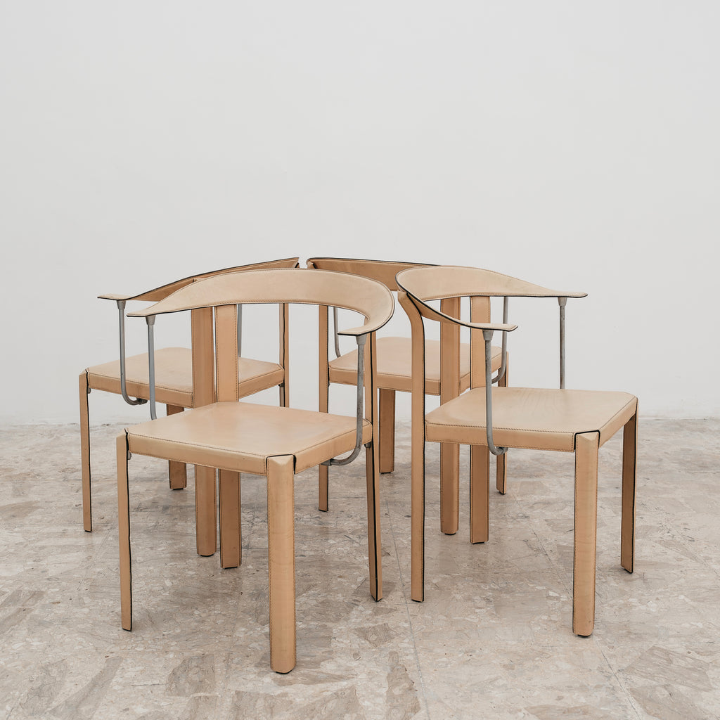 Tito Agnoli Ycami Collection 1986 Set 4 Poltroncine Gentiana Design Modernariato