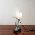 Lampada Da Tavolo Silhouette Design Table Lamp Marble & Glass 1980’s Postmodern
