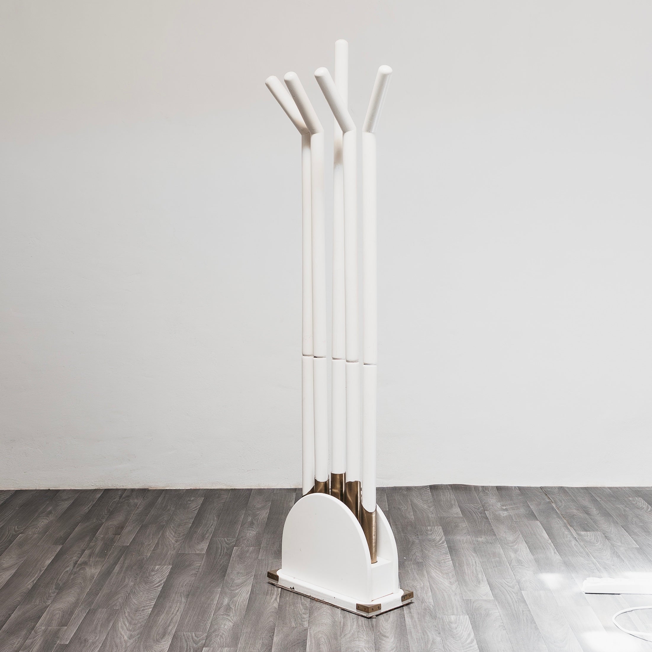 Appendiabiti Vintage Post-Modern Design Modernariato Anni ‘80 Legno e Ottone