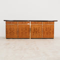 Sideboard In Radica E Metallo Dorato Modernariato Anni ‘70