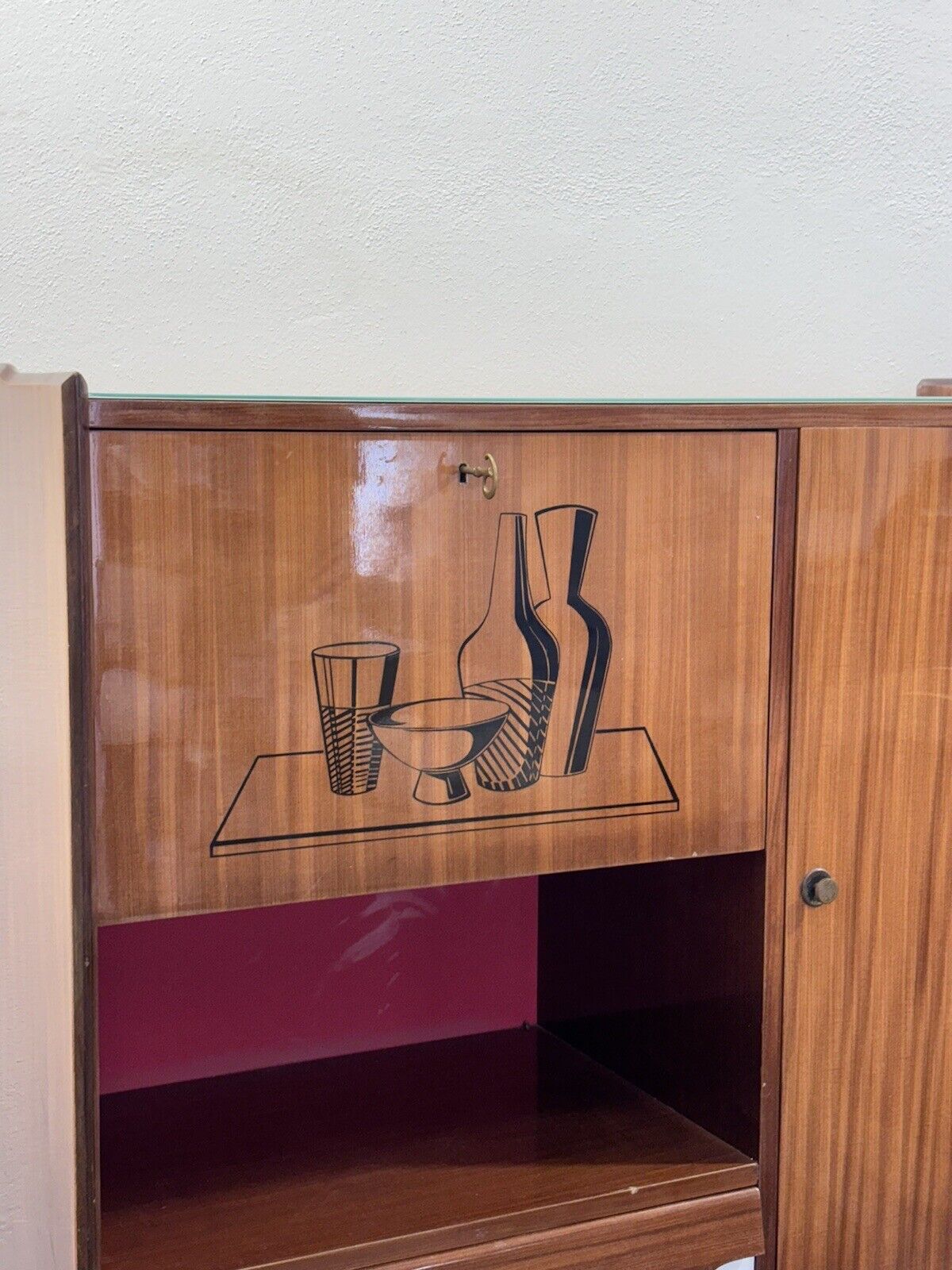 CREDENZA MOBILE BAR STILE SCANDINAVO MID-CENTURY 1950’S