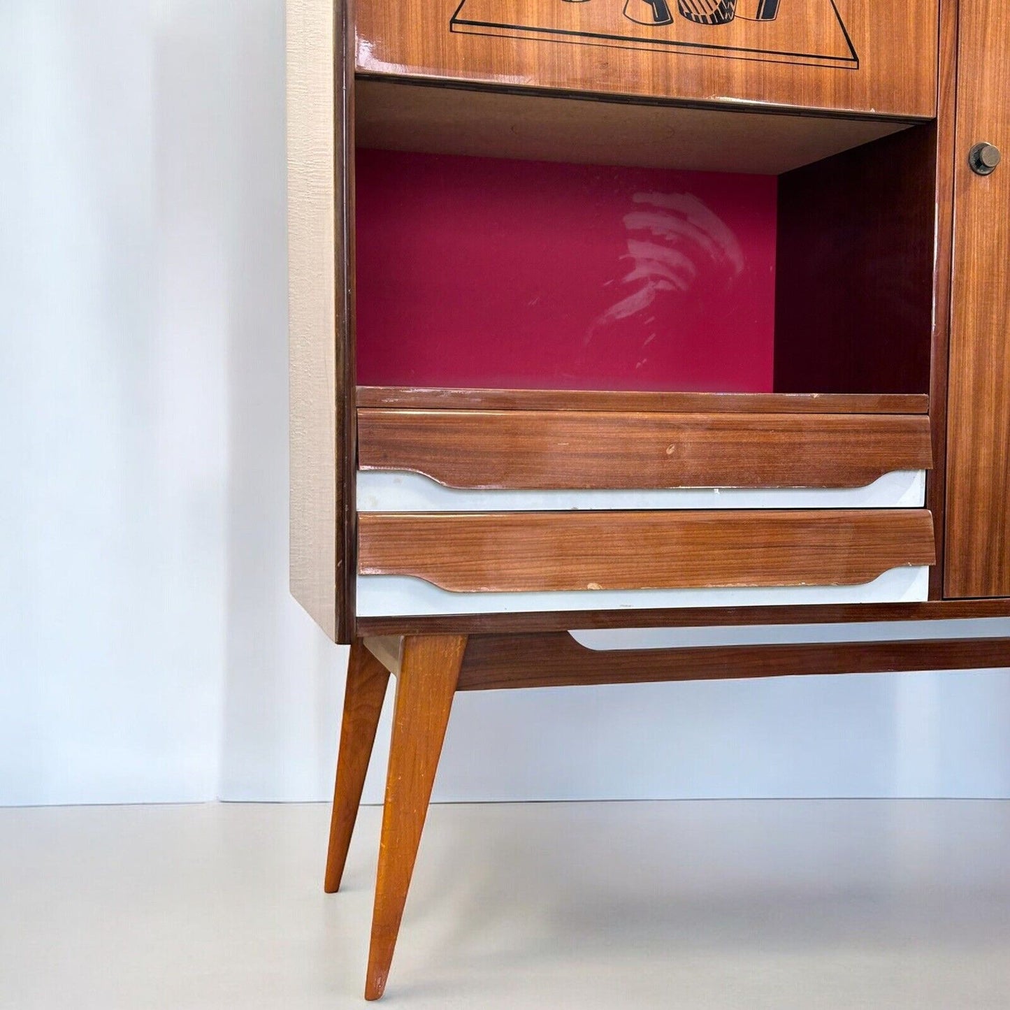CREDENZA MOBILE BAR STILE SCANDINAVO MID-CENTURY 1950’S